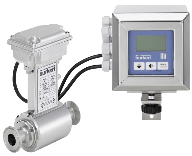 Burkert Full Bore Magmeter, Hygienic Process Connection, 8056